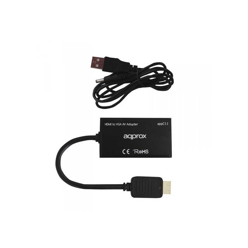 Adaptador Approx HDMI a VGA con Audio imagen 2