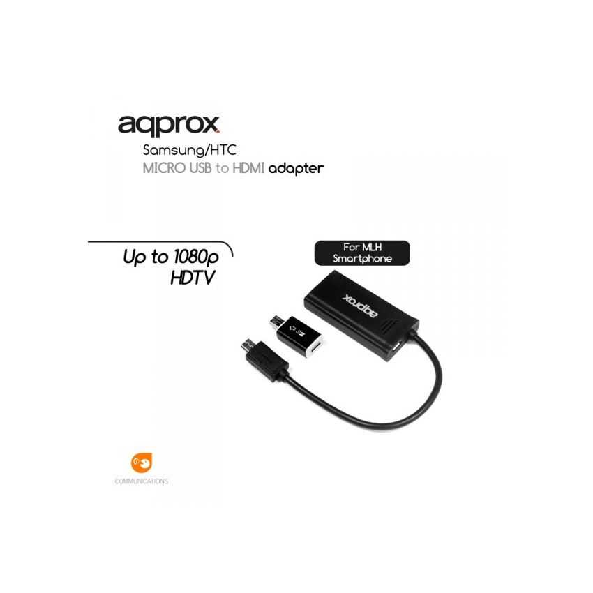 Adaptador Approx MHL a HDMI Negro