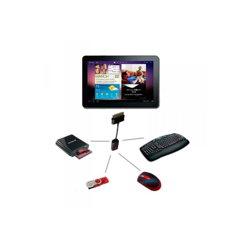 Adaptador Approx USB a 30 Pines para Samsung Negro imagen 2