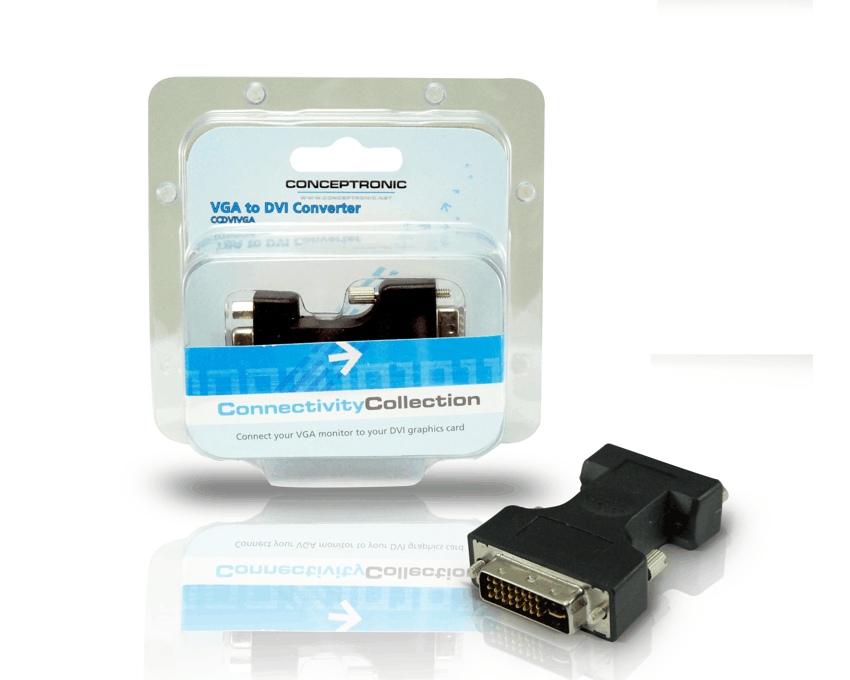 Adaptador Conceptronic DVI Macho a VGA Hembra CCDVIVGA imagen 2