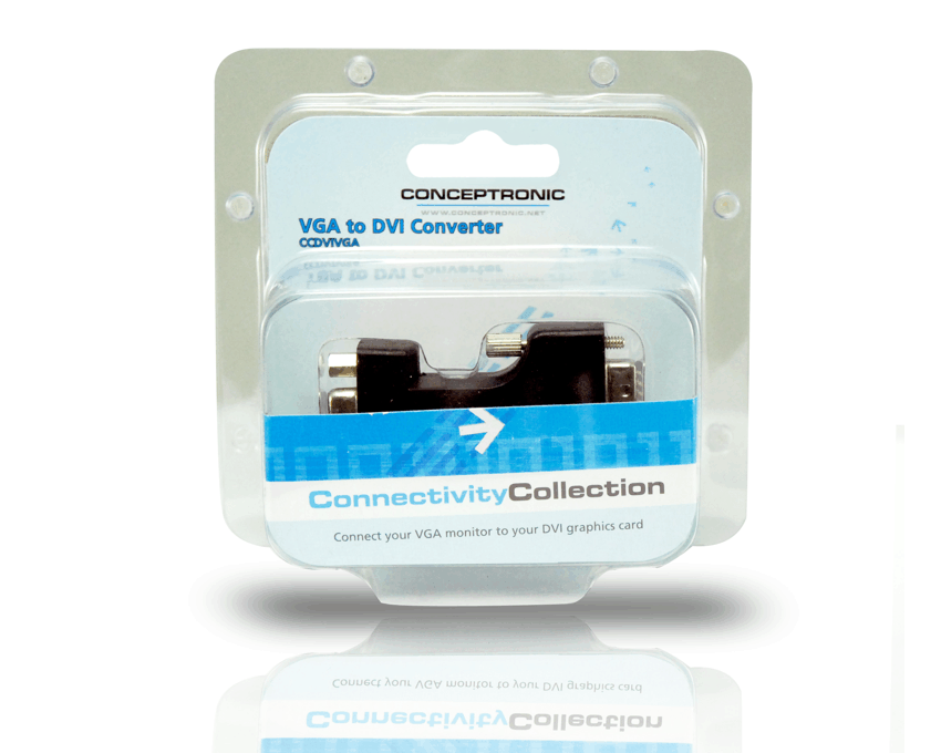 Adaptador Conceptronic DVI Macho a VGA Hembra CCDVIVGA imagen 3