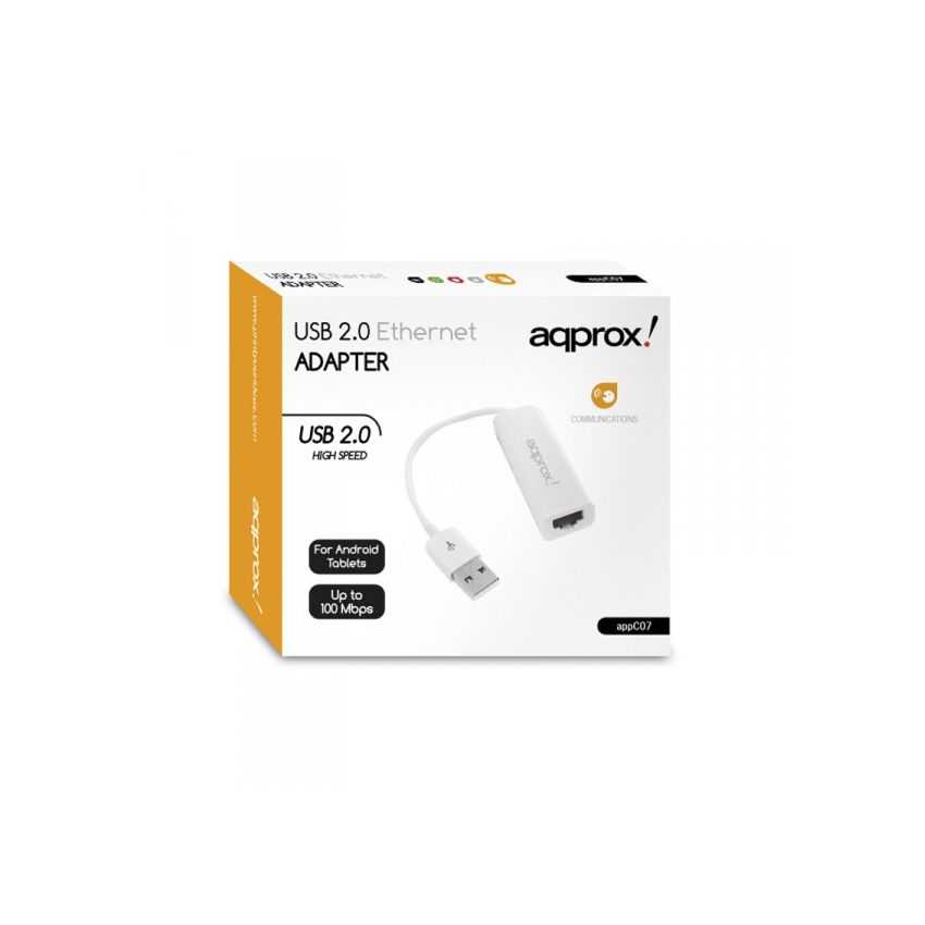 Adaptador de Red Approx USB2.0 a RJ45 100Mbps Blanco imagen 4