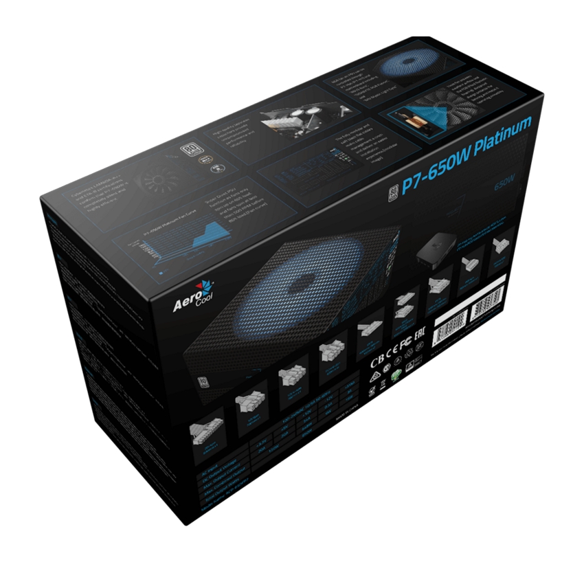 Aerocool Project 7 650 Wattios 80+ Platnium Modular RGB imagen 5