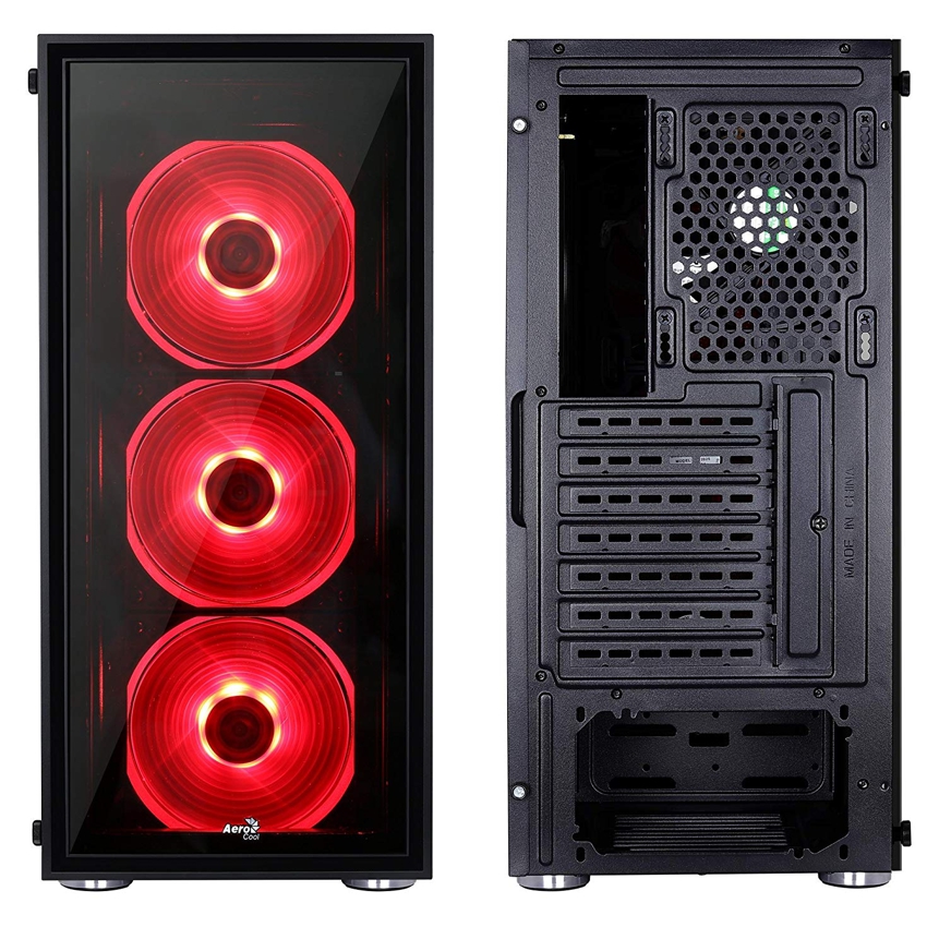 Aerocool Quartz Vidrio Templado Led Rojo imagen 3