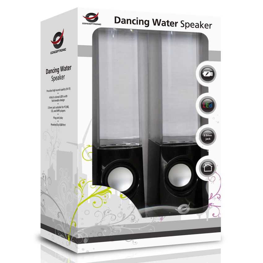 Altavoces Conceptronic Dancing Water Negro imagen 3
