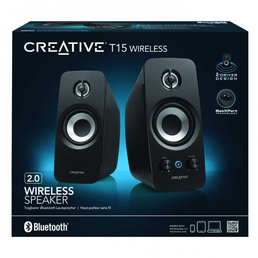 Altavoces Creative T15 Negro 2.0 Bluetooth imagen 4