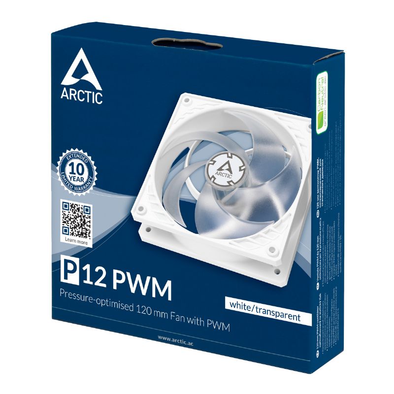 Arctic P12 PWM Blanco-Transparente imagen 5