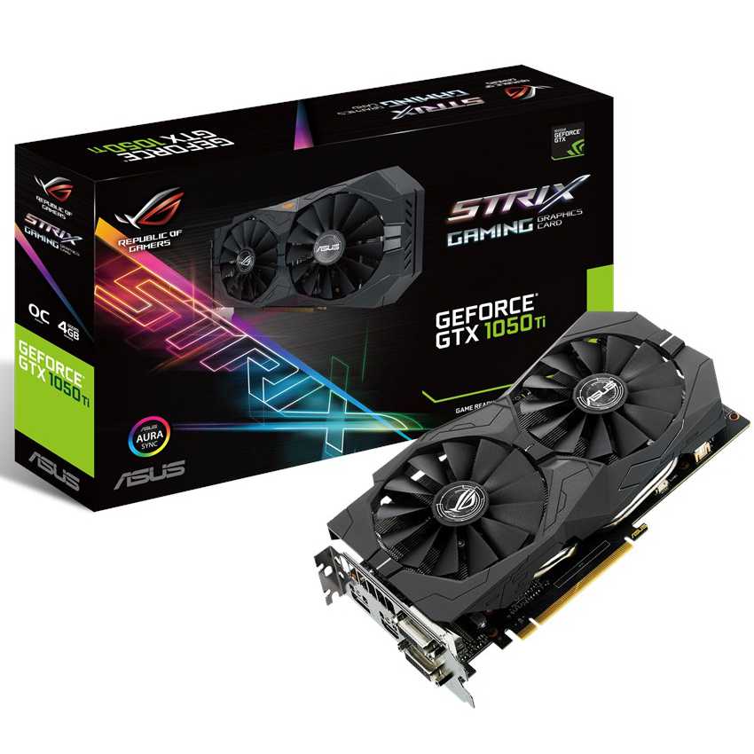 Asus GTX 1050Ti 4GB DDR5 StriX Gaming OC