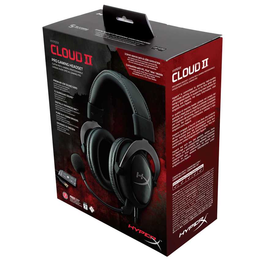 Auriculares Gaming Kingston HyperX Cloud II Gun Metal imagen 5