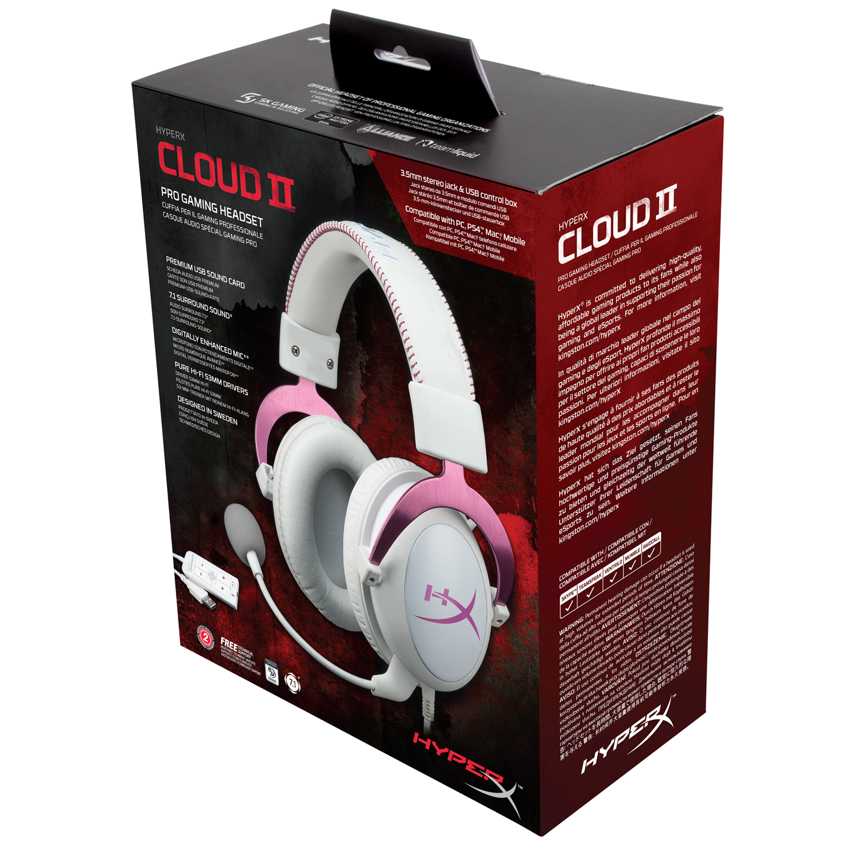 Auriculares Gaming Kingston HyperX Cloud II Rosa imagen 5