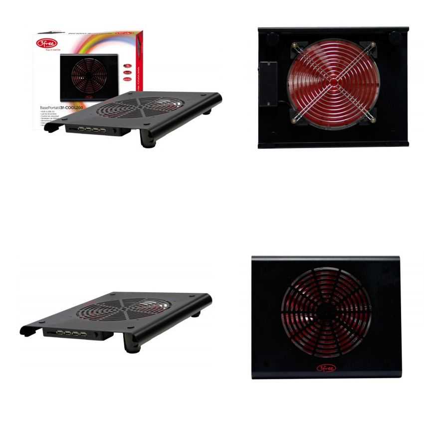 Base para Portatiles 3Free Cool 200 de 12" a 16" + HUB USB