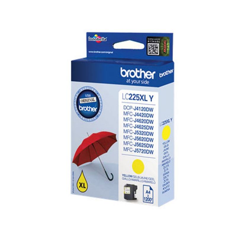 Brother LC225XLYBP Amarillo Cartucho de Tinta Original