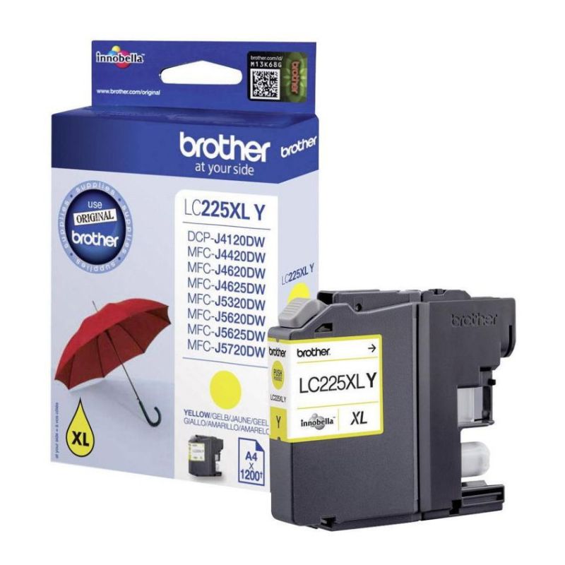 Brother LC225XLYBP Amarillo Cartucho de Tinta Original imagen 2