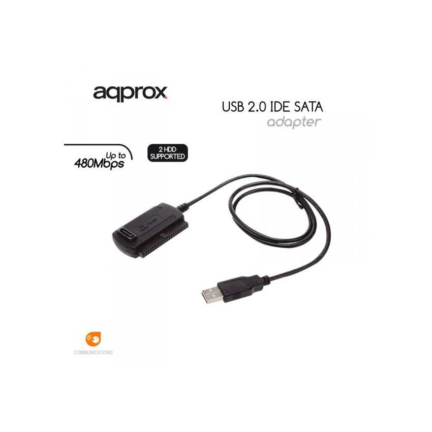 Cable Adaptador Approx USB2.0 a IDE y SATA APPC08