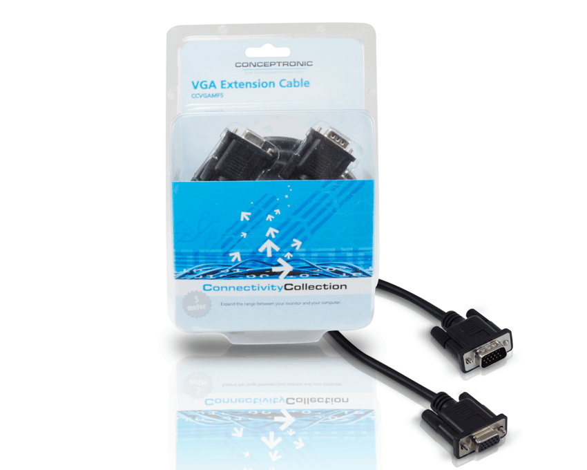 Cable Alargador VGA Conceptronic Macho Hembra 5 m CCVGAMF5  imagen 2