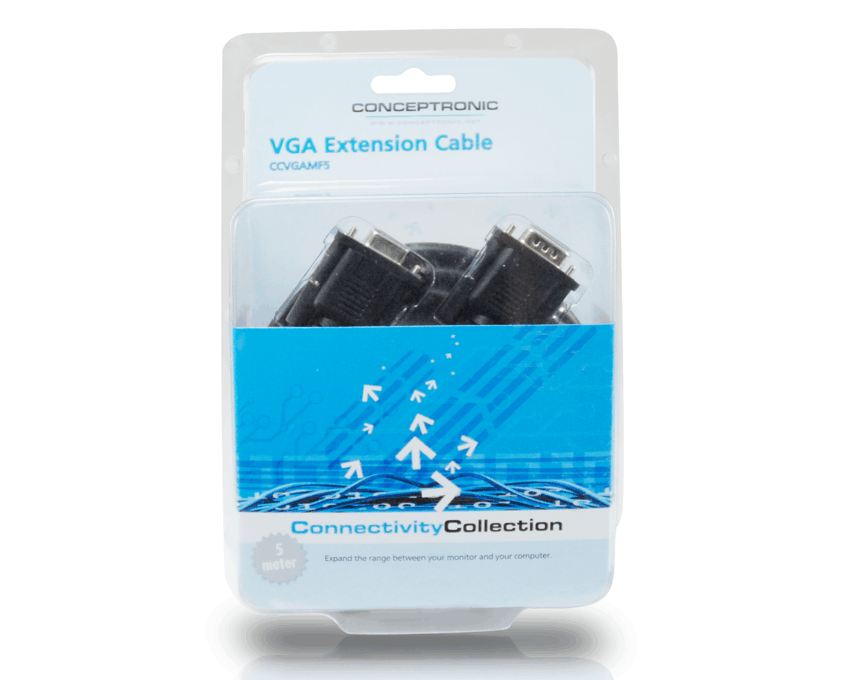 Cable Alargador VGA Conceptronic Macho Hembra 5 m CCVGAMF5  imagen 3