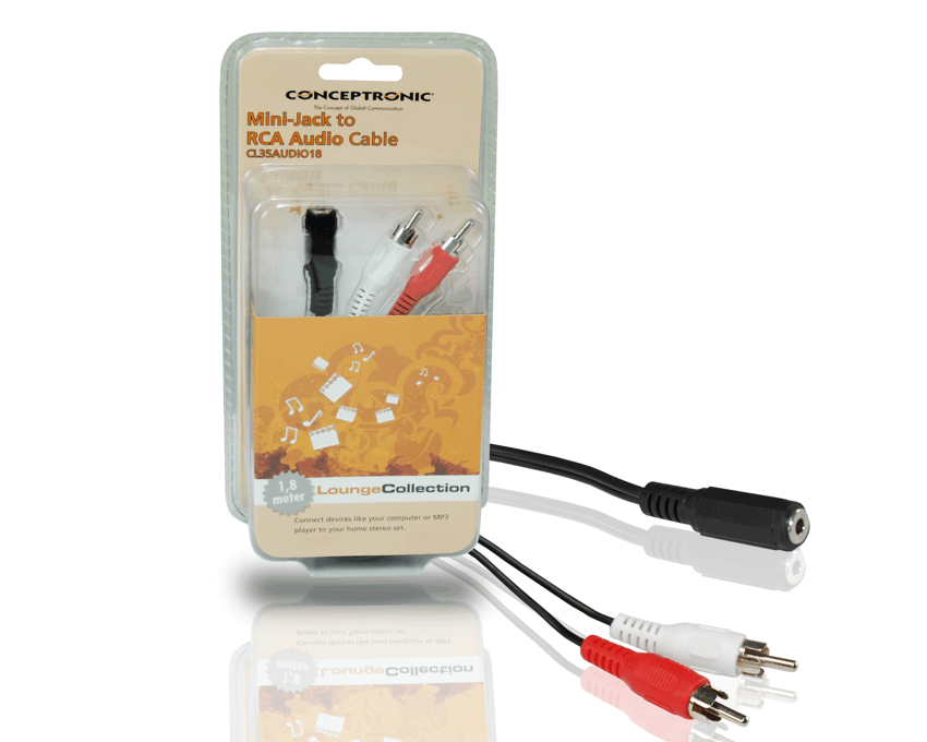 Cable Audio Conceptronic Jack 3.5mm a 2RCA 1.8m CL35AUDIO18 imagen 2