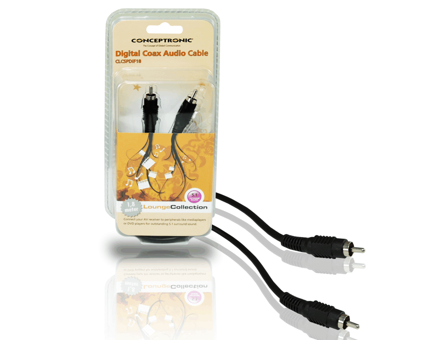 Cable Audio digital Coaxial Conceptronic 1.8m CLCSPDIF18 imagen 2