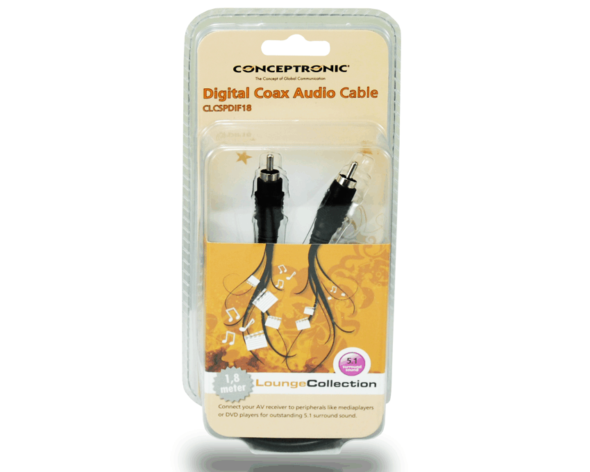 Cable Audio digital Coaxial Conceptronic 1.8m CLCSPDIF18 imagen 3