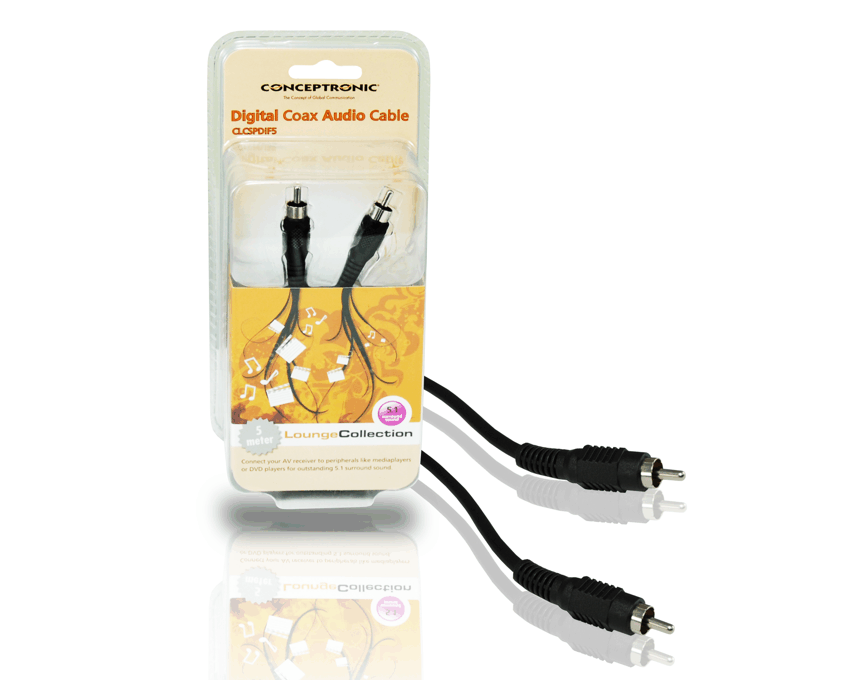 Cable Audio digital Coaxial Conceptronic 5m CLCSPDIF5 imagen 2