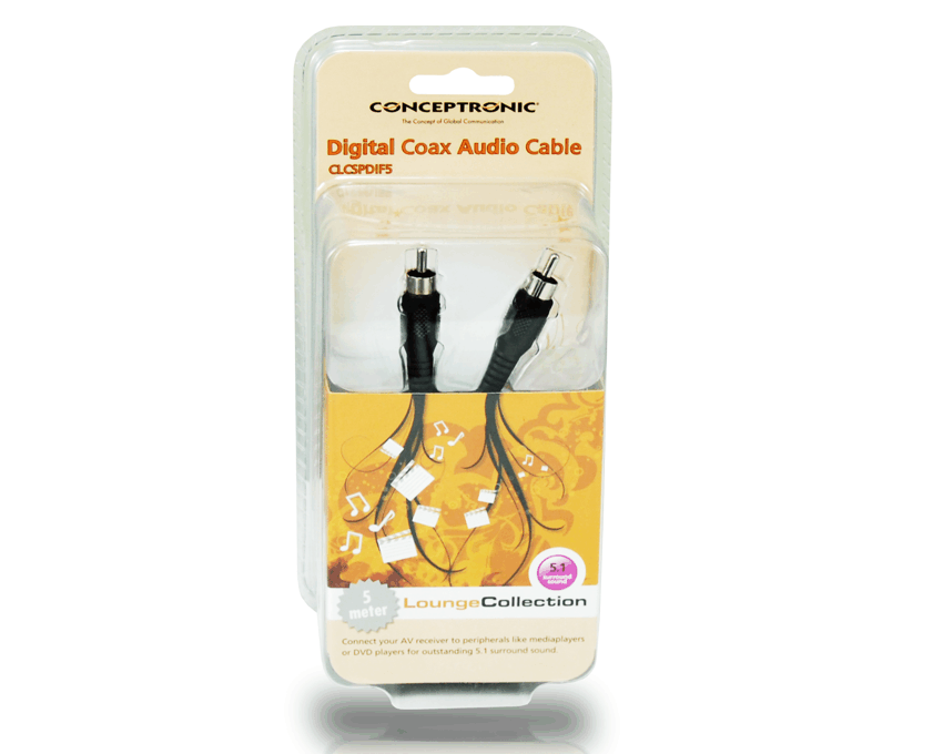 Cable Audio digital Coaxial Conceptronic 5m CLCSPDIF5 imagen 3
