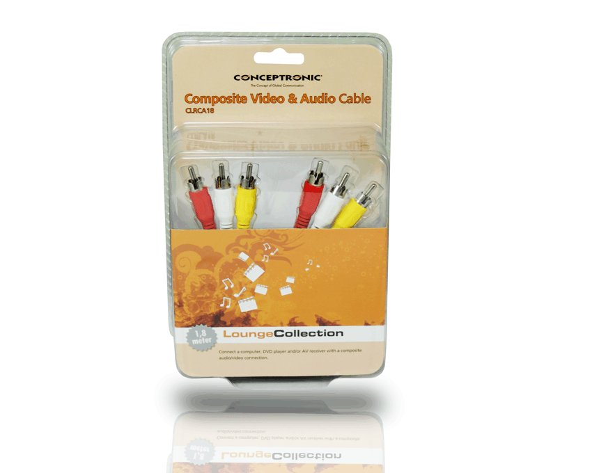 Cable Audio y Video Conceptronic 3RCA a 3RCA 1.8 m CLRCA18 imagen 3