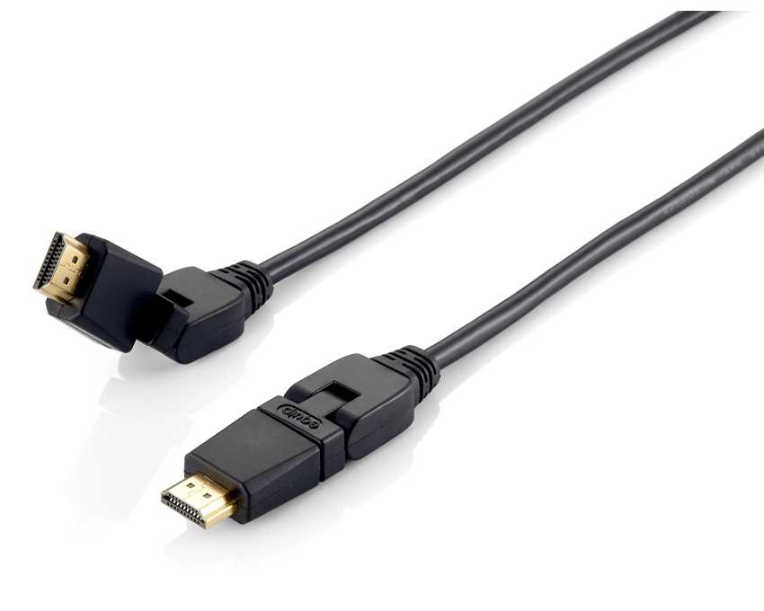 Cable HDMI EQUIP 1.4 High Speed con Ethernet 2 Metros conector pivotante
