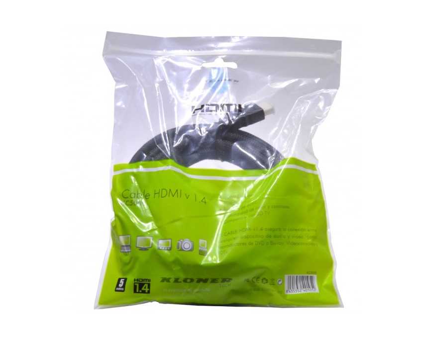 Cable HDMI Kloner V1.4 5.0 Metros Compatible TV 3D imagen 4