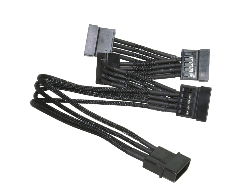 Cable NZXT CB-44SATA Molex 4 pines a 4 x SATA imagen 2