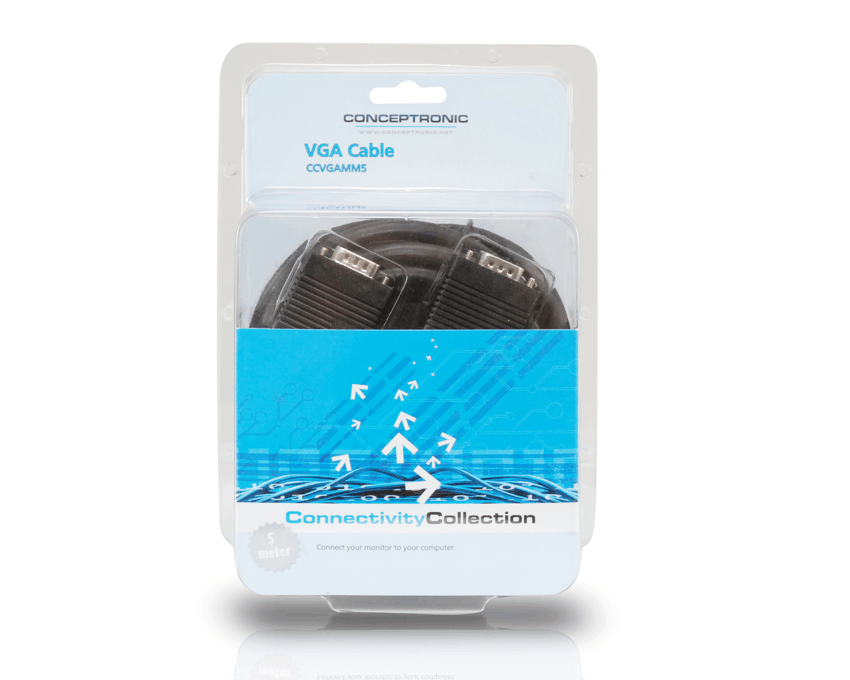 Cable SVGA Conceptronic Macho - Macho 5 m CCVGAMM5 imagen 3