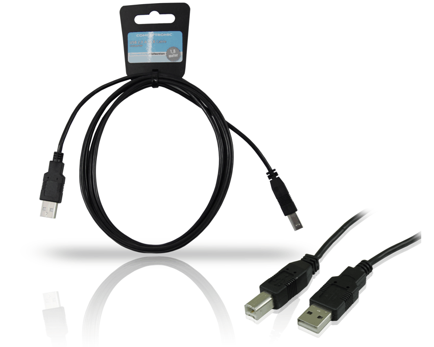 Cable USB 2.0 Conceptronic A-B 1.8 m CCUSBAB18B imagen 2