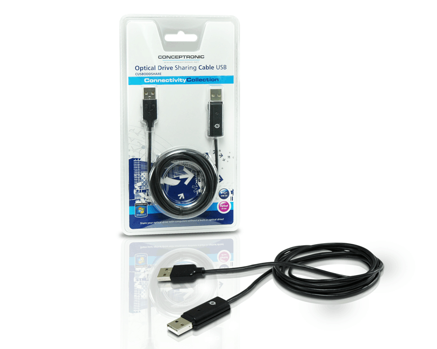 Cable USB 2.0 Conceptronic para dispositivos Opticos CUSBODDSHARE imagen 2