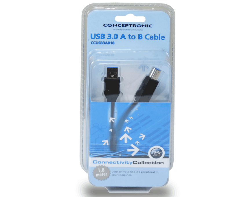 Cable USB 3.0 Conceptronic A-B 1.8m CCUSB3AB18 imagen 4