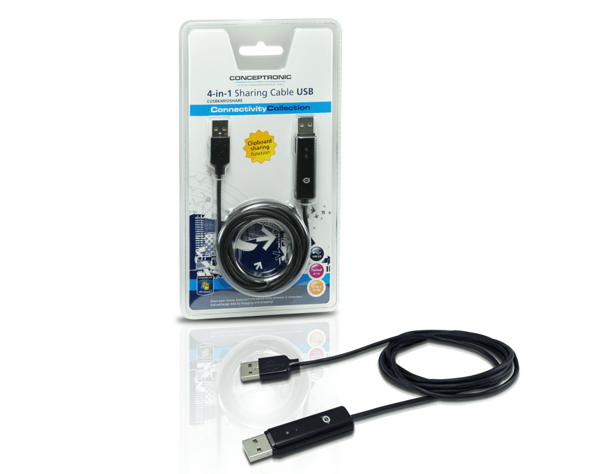 Cable USB Conceptronic 4 en 1 CUSBKMFOSHARE imagen 2