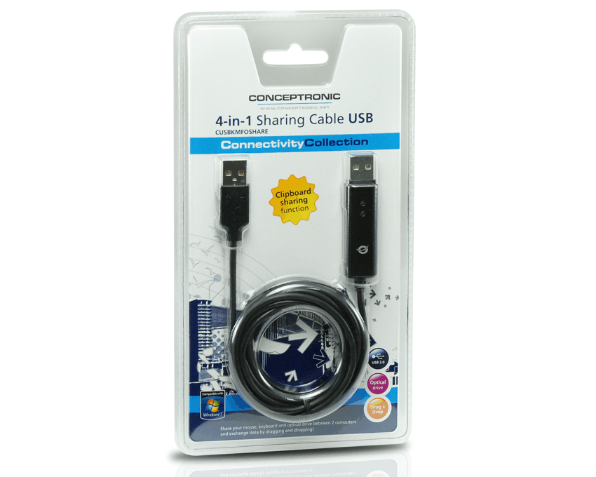 Cable USB Conceptronic 4 en 1 CUSBKMFOSHARE imagen 3