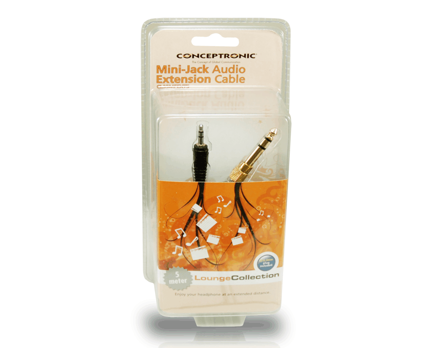 Cable de Extension Conceptronic Mini-Jack 3.5mm-6.3mm 5cm CL35MFEXT5 imagen 3