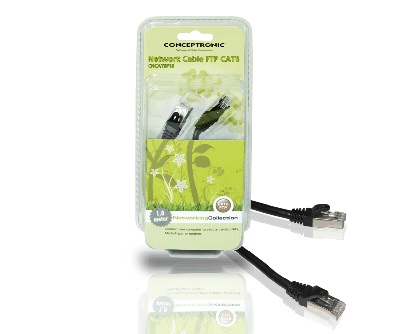 Cable de Red Conceptronic RJ45 CAT6 1.8 Metros CNCAT6F18 imagen 2