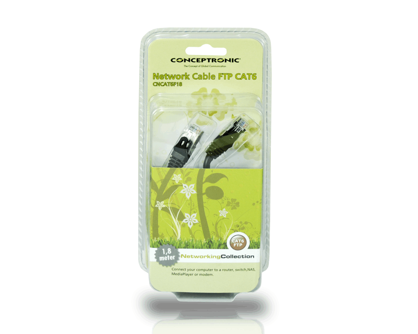 Cable de Red Conceptronic RJ45 CAT6 1.8 Metros CNCAT6F18 imagen 3