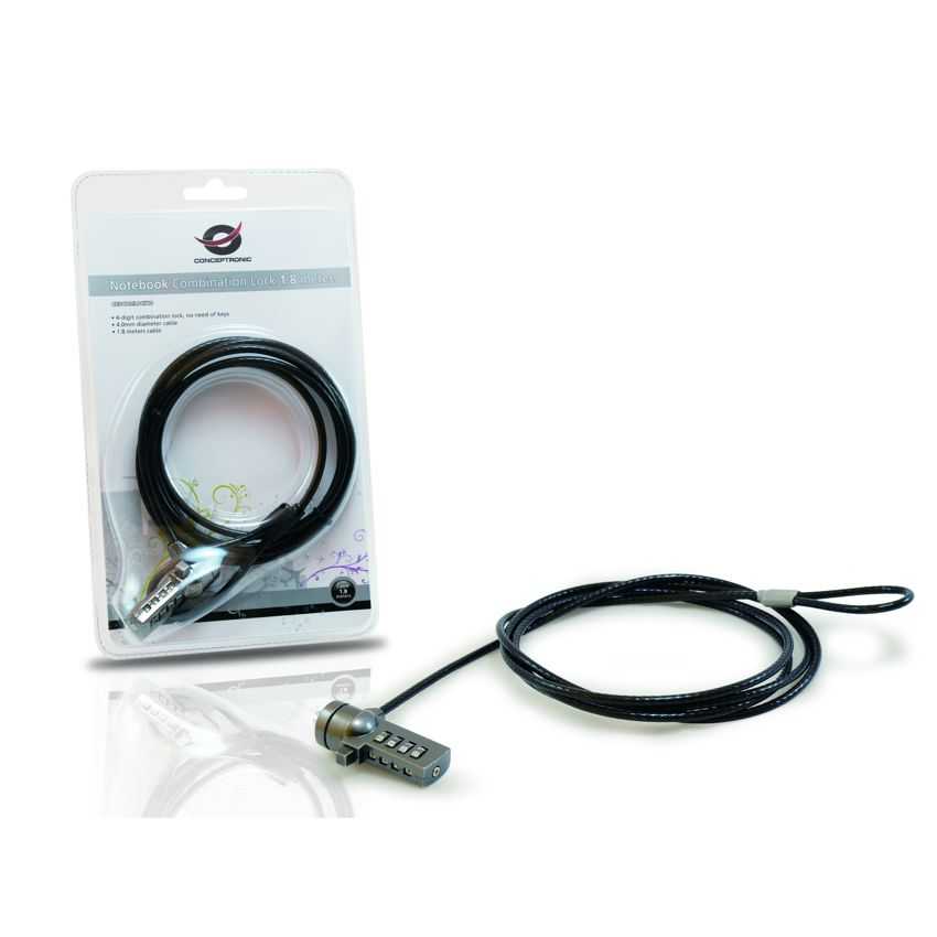 Cable de Seguridad Conceptronic 1.8 Metros con combinacion imagen 2
