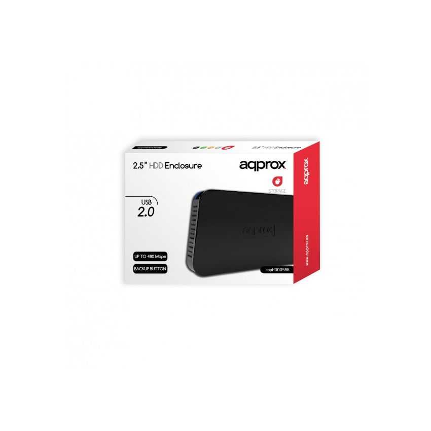 Caja Externa APPROX USB2.0 Para Discos 2.5" SATA 12.5mm Negra imagen 4