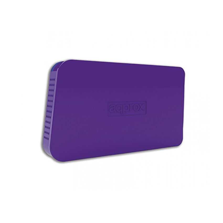 Caja Externa APPROX USB2.0 Para Discos 2.5" SATA 12.5mm Purpura