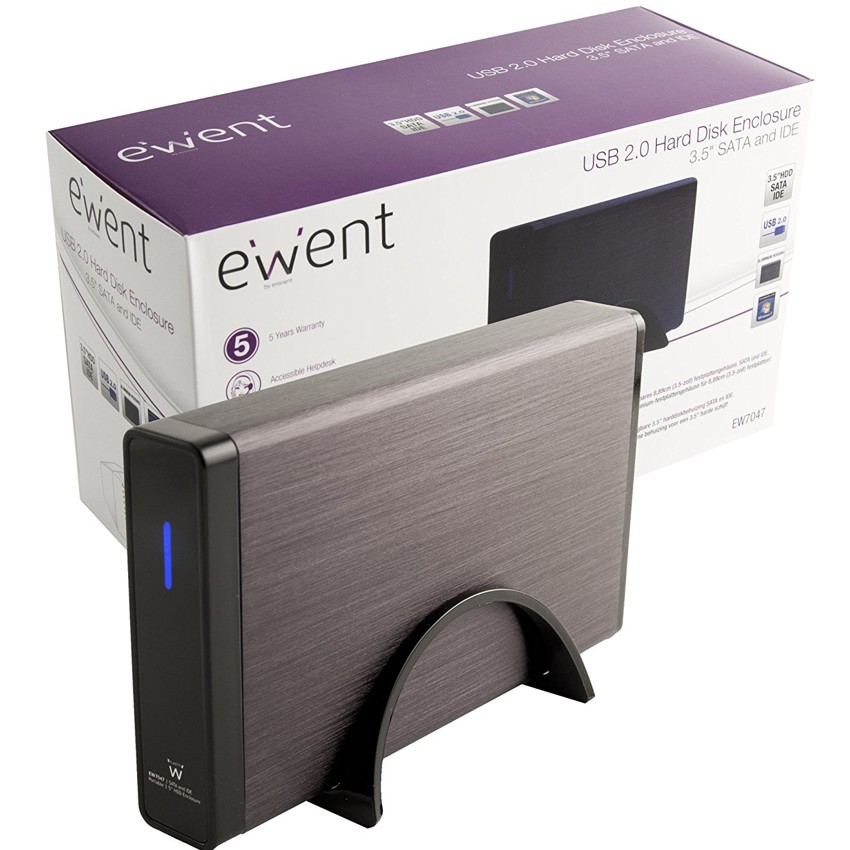 Caja Externa EWENT EW7047 IDE y SATA 3.5" USB 2.0 Aluminio imagen 2