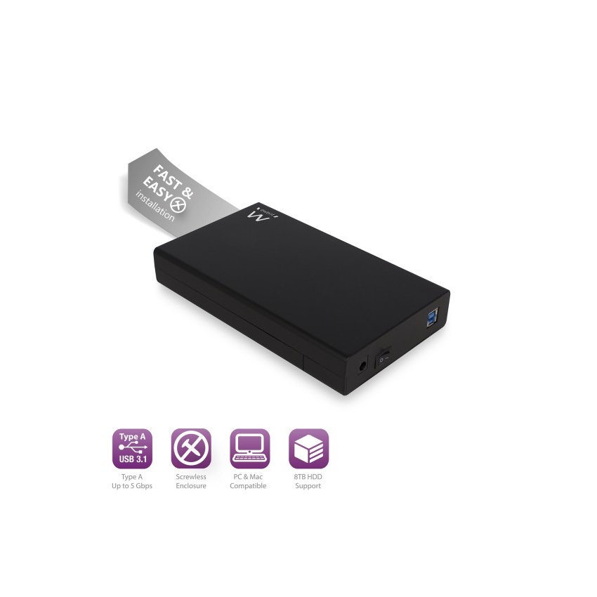 Caja Externa EWENT EW7056 Negra USB 3.0 - 3.5" Sata imagen 2