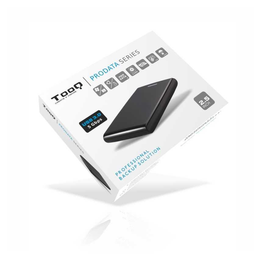Caja Externa TOOQ TQE-2526B Negra USB 3.0 - 2.5" Sata imagen 2