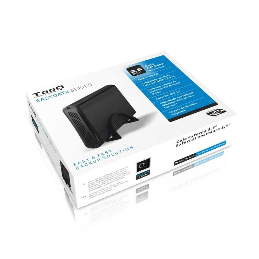 Caja Externa TOOQ TQE-3526B USB 3.0 - 3.5" Sata imagen 2