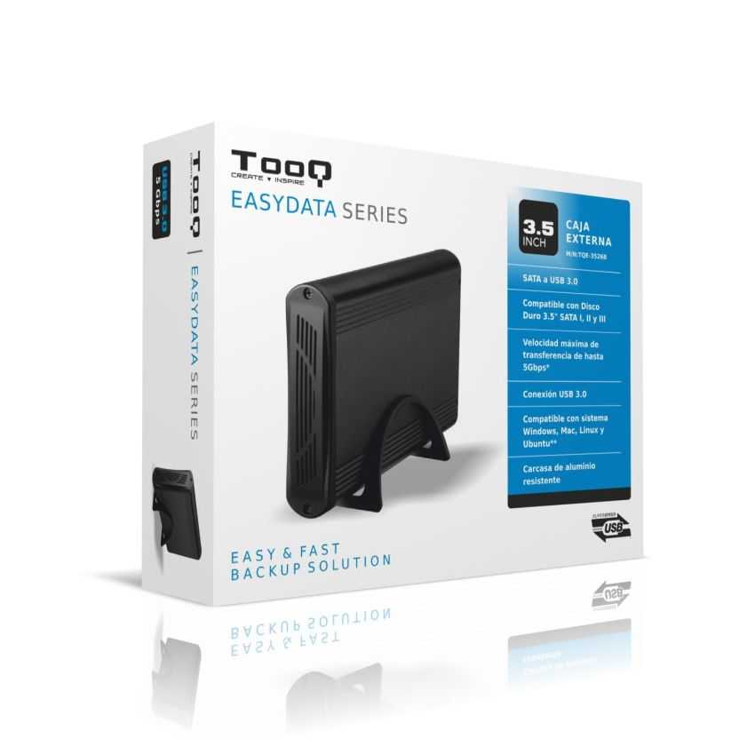 Caja Externa TOOQ TQE-3526B USB 3.0 - 3.5" Sata imagen 3