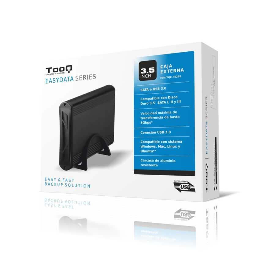 Caja Externa TOOQ TQE-3526B USB 3.0 - 3.5" Sata imagen 4