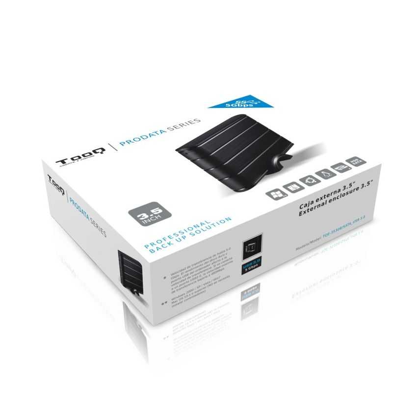 Caja Externa TOOQ TQE-3530B Negra USB 3.0 - 3.5" Sata imagen 3