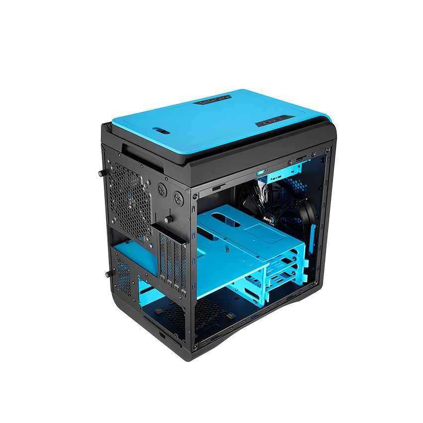 Caja Micro-ATX Gaming AEROCOOL Dead Silence Cube Azul imagen 4