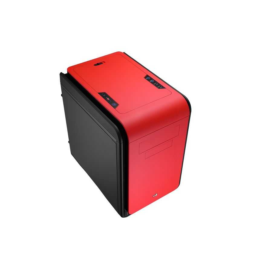 Caja Micro-ATX Gaming AEROCOOL Dead Silence Cube Roja imagen 2